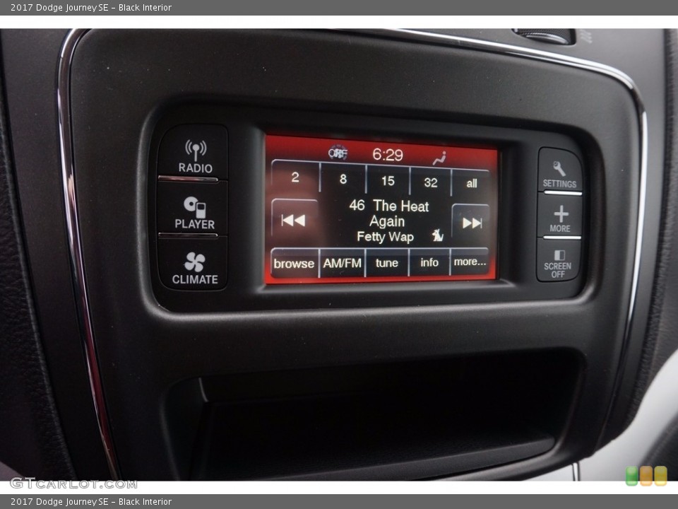 Black Interior Controls for the 2017 Dodge Journey SE #116236746