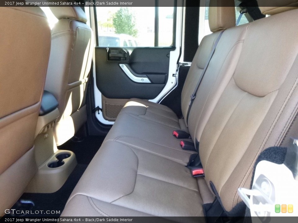 Black/Dark Saddle Interior Rear Seat for the 2017 Jeep Wrangler Unlimited Sahara 4x4 #116238443