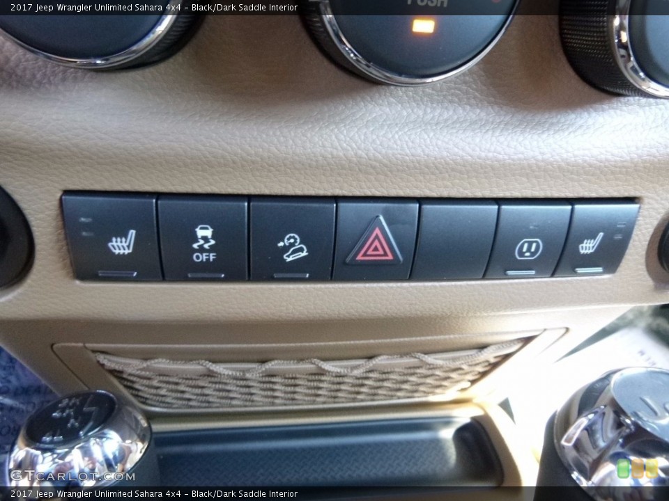 Black/Dark Saddle Interior Controls for the 2017 Jeep Wrangler Unlimited Sahara 4x4 #116238479