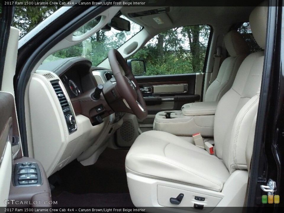 Canyon Brown/Light Frost Beige Interior Photo for the 2017 Ram 1500 Laramie Crew Cab 4x4 #116249281