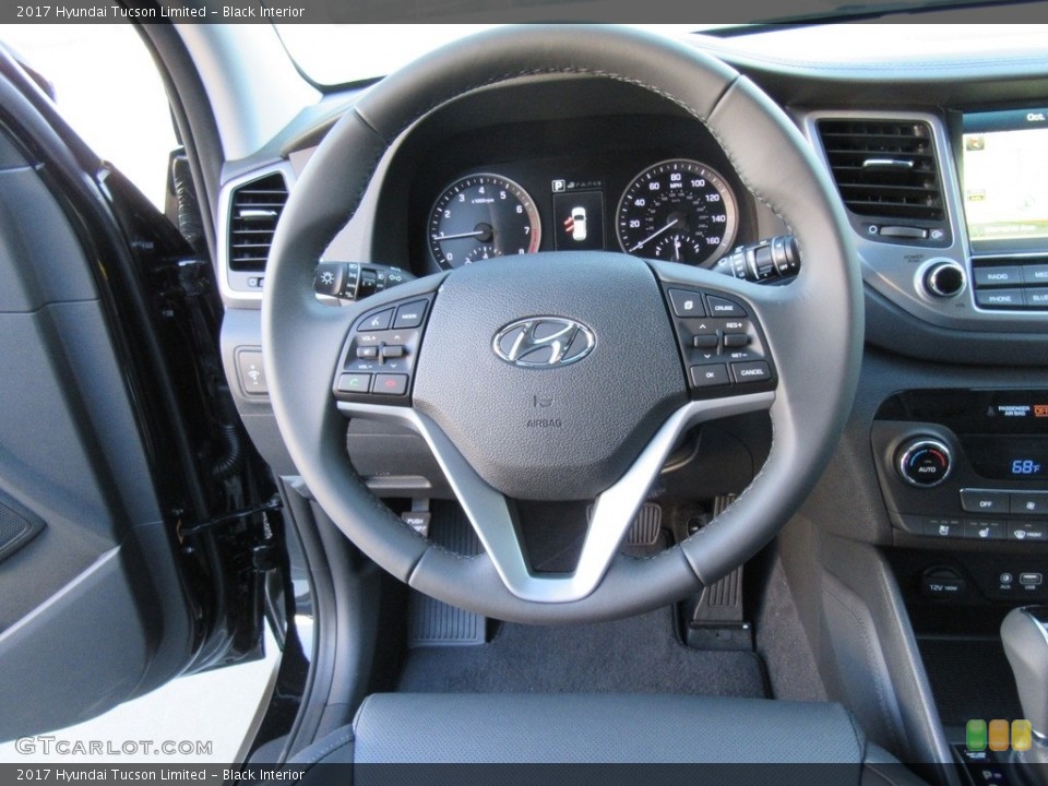 Black Interior Steering Wheel for the 2017 Hyundai Tucson Limited #116276463