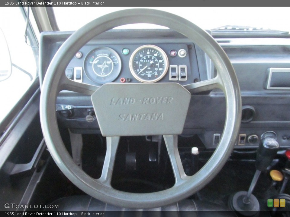 Black Interior Steering Wheel for the 1985 Land Rover Defender 110 Hardtop #116281134