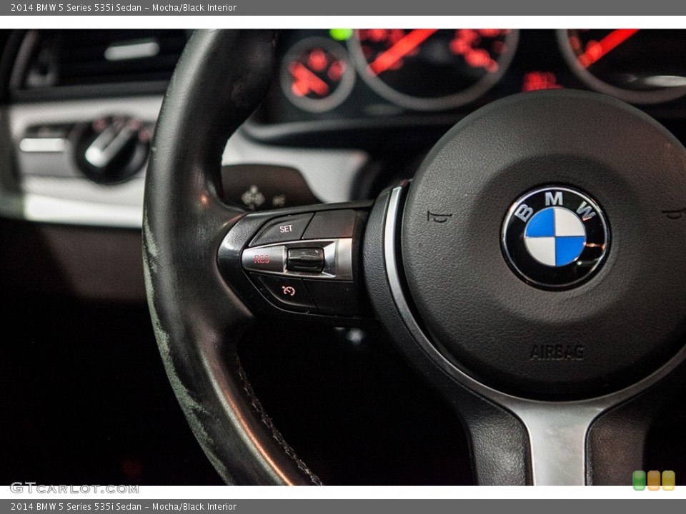 Mocha/Black Interior Controls for the 2014 BMW 5 Series 535i Sedan #116294055
