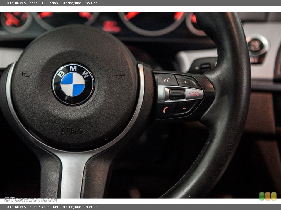 Mocha/Black Interior Controls for the 2014 BMW 5 Series 535i Sedan #116294082