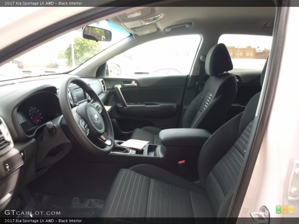 Black Interior Front Seat for the 2017 Kia Sportage LX AWD #116299188