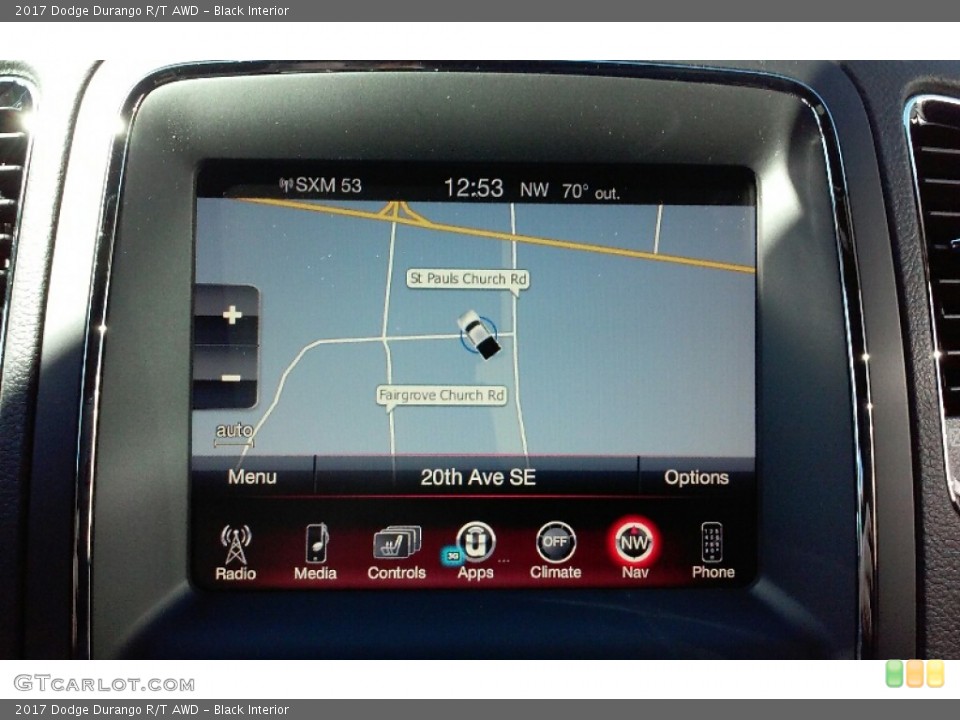 Black Interior Navigation for the 2017 Dodge Durango R/T AWD #116299791