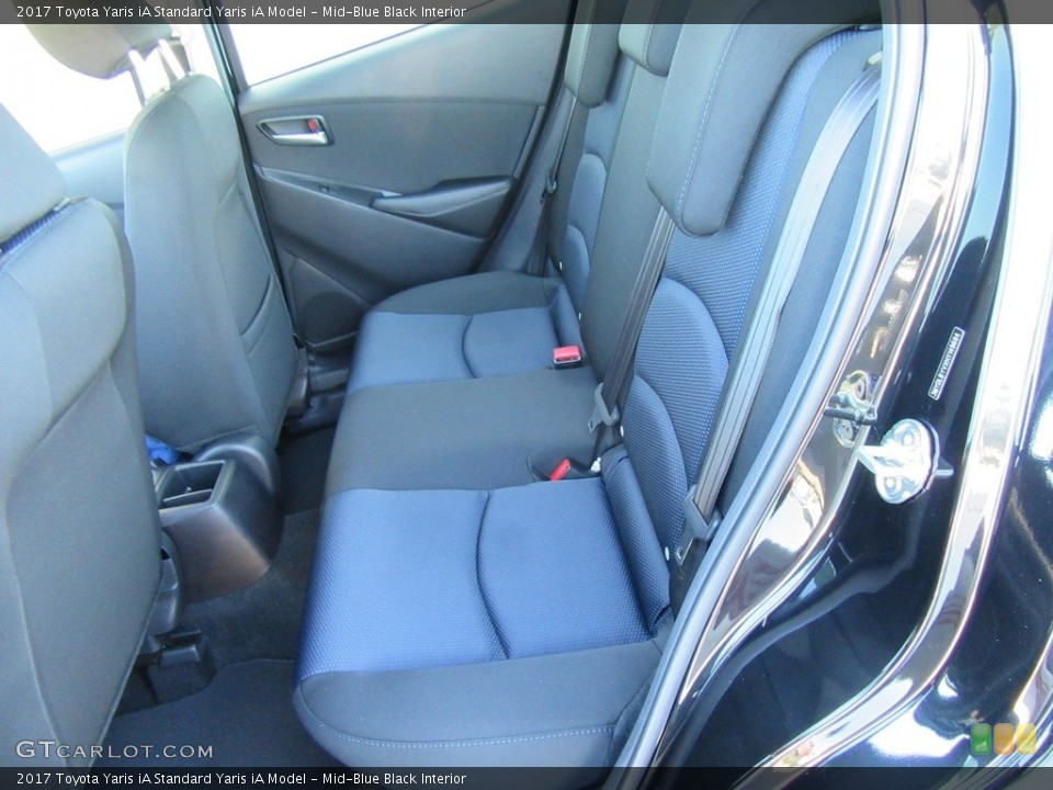 Mid-Blue Black Interior Rear Seat for the 2017 Toyota Yaris iA  #116304747