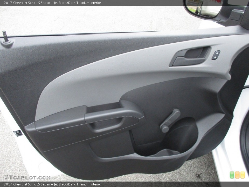 Jet Black/Dark Titanium Interior Door Panel for the 2017 Chevrolet Sonic LS Sedan #116307144