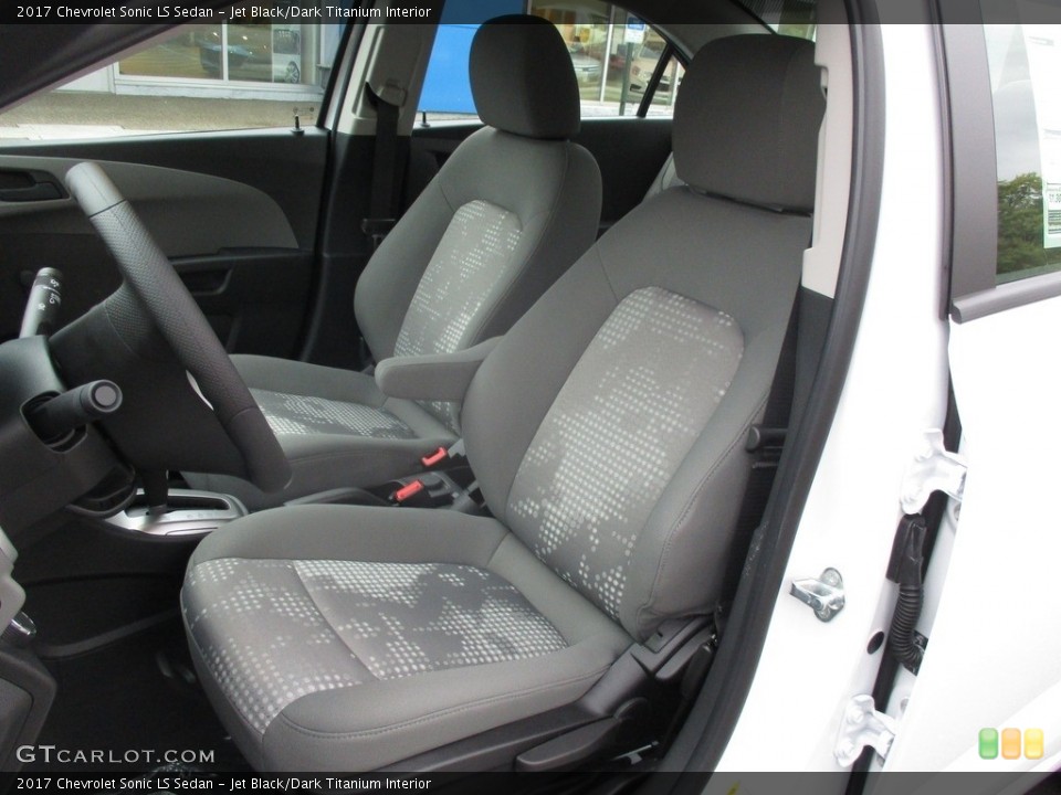 Jet Black/Dark Titanium Interior Front Seat for the 2017 Chevrolet Sonic LS Sedan #116307171