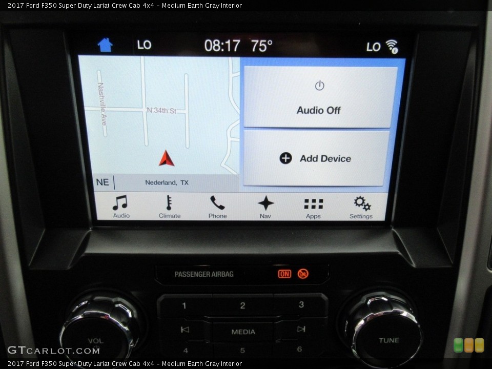 Medium Earth Gray Interior Navigation for the 2017 Ford F350 Super Duty Lariat Crew Cab 4x4 #116307510