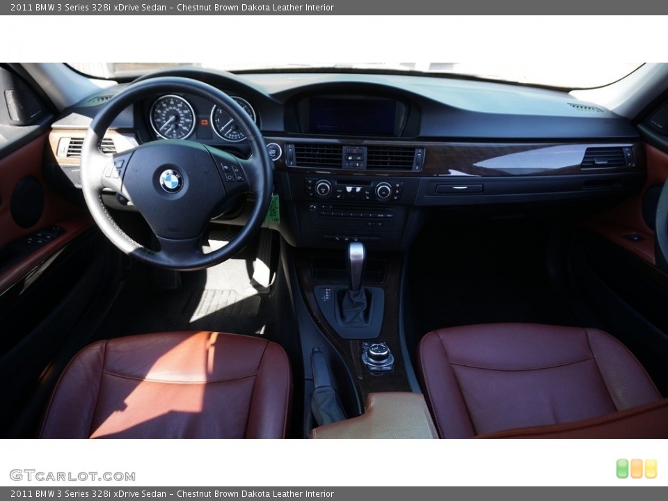 Chestnut Brown Dakota Leather Interior Photo for the 2011 BMW 3 Series 328i xDrive Sedan #116310579