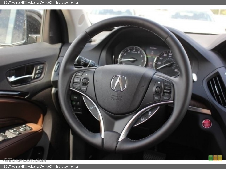 Espresso Interior Steering Wheel for the 2017 Acura MDX Advance SH-AWD #116330009