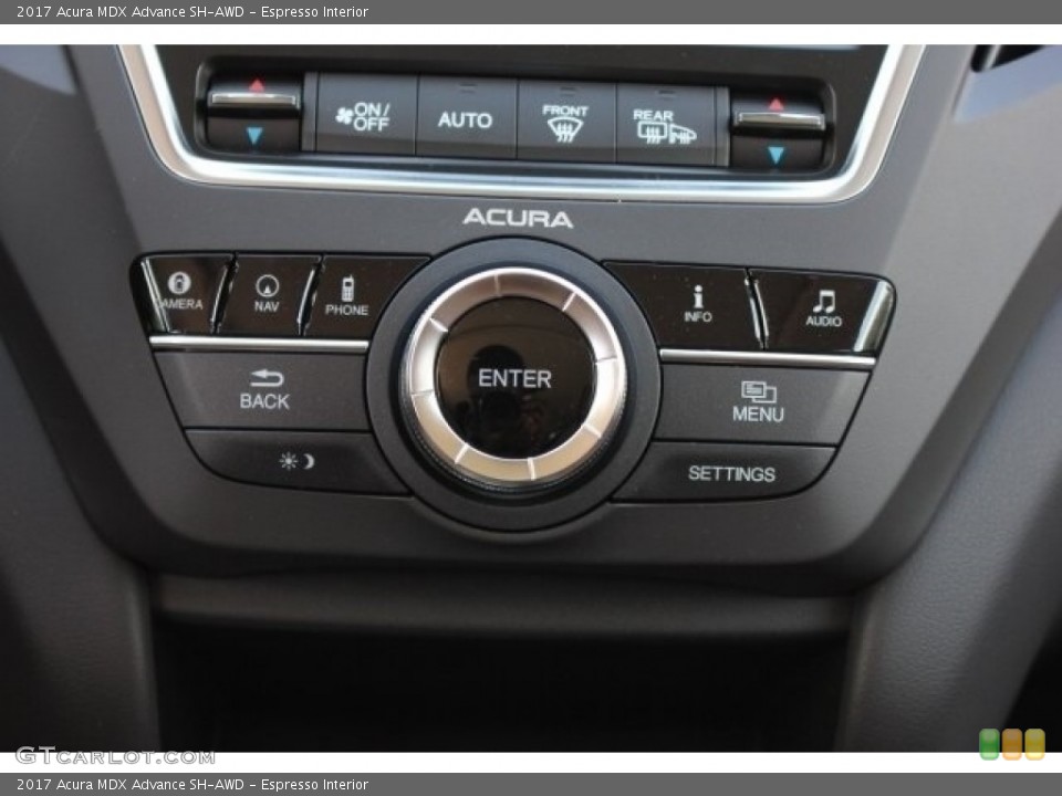Espresso Interior Controls for the 2017 Acura MDX Advance SH-AWD #116330069