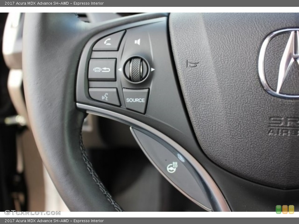 Espresso Interior Controls for the 2017 Acura MDX Advance SH-AWD #116330189