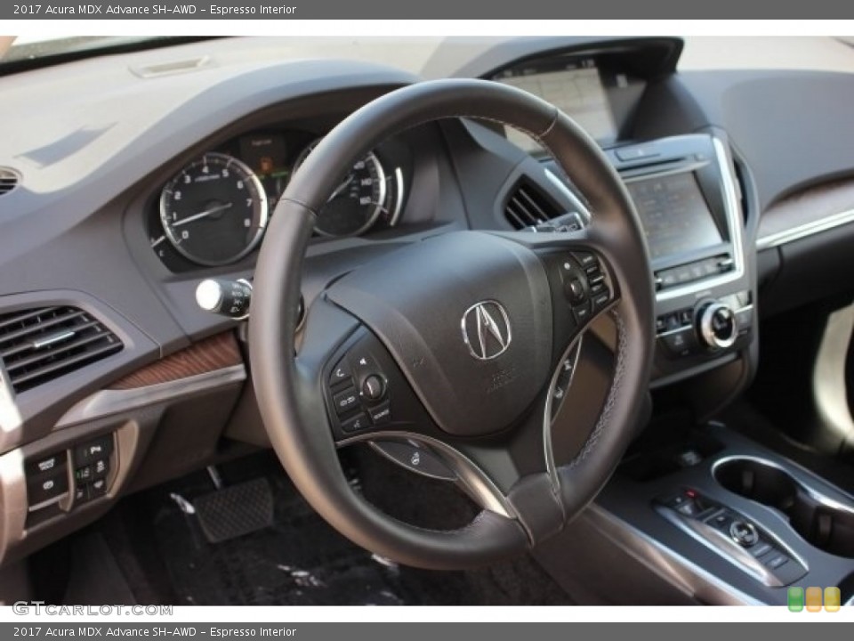 Espresso Interior Steering Wheel for the 2017 Acura MDX Advance SH-AWD #116330267