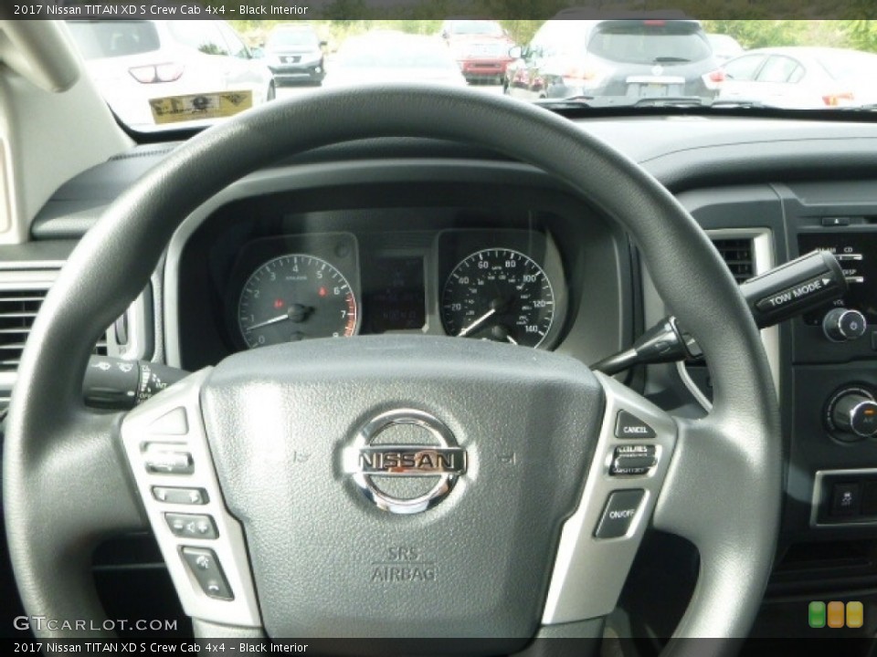 Black Interior Steering Wheel for the 2017 Nissan TITAN XD S Crew Cab 4x4 #116336432
