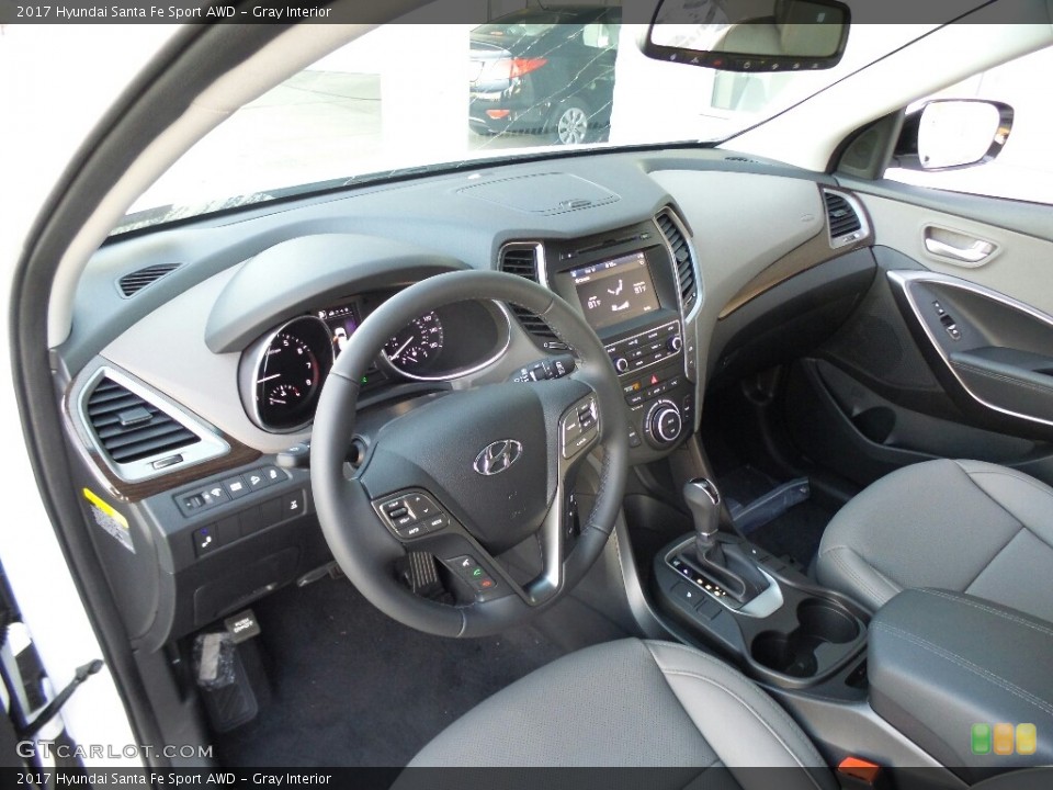 Gray Interior Photo for the 2017 Hyundai Santa Fe Sport AWD #116342516