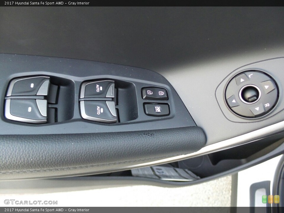 Gray Interior Controls for the 2017 Hyundai Santa Fe Sport AWD #116342558