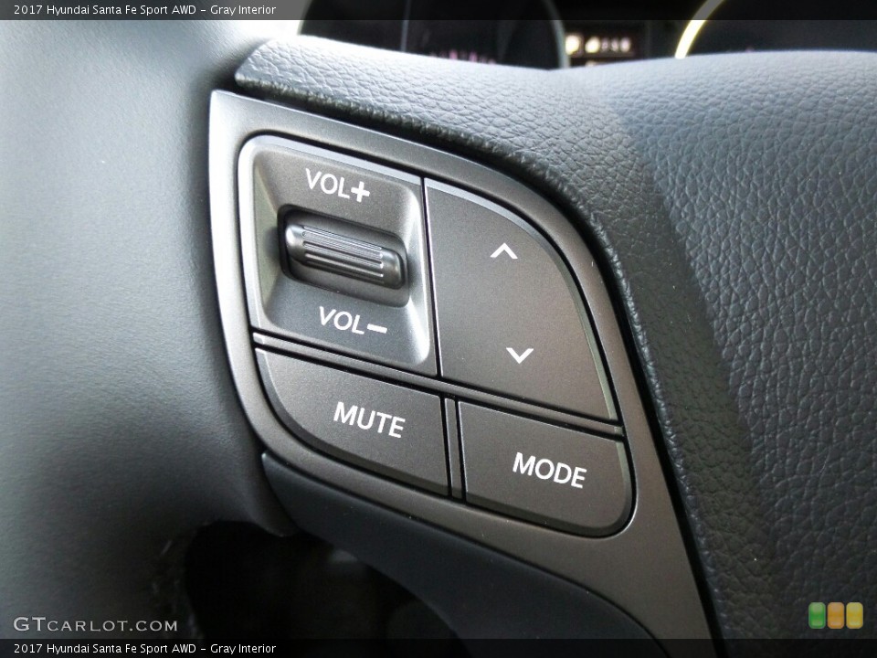 Gray Interior Controls for the 2017 Hyundai Santa Fe Sport AWD #116342618