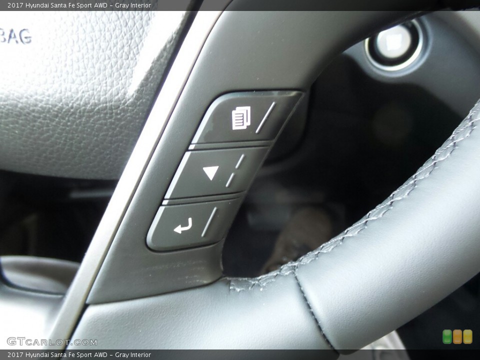 Gray Interior Controls for the 2017 Hyundai Santa Fe Sport AWD #116342625