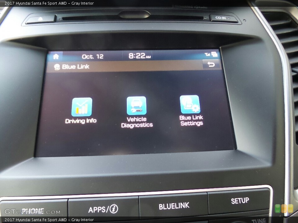 Gray Interior Controls for the 2017 Hyundai Santa Fe Sport AWD #116342651
