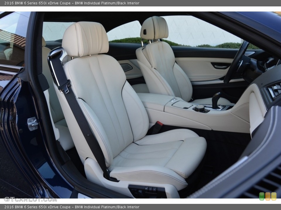 BMW Individual Platinum/Black 2016 BMW 6 Series Interiors