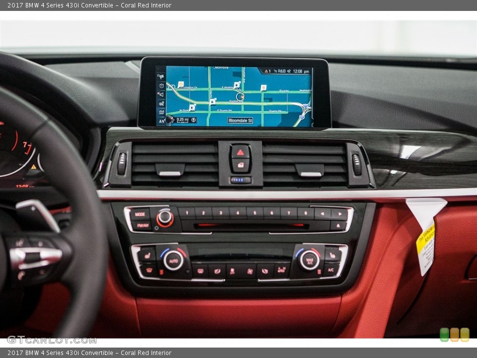 Coral Red Interior Controls for the 2017 BMW 4 Series 430i Convertible #116345738