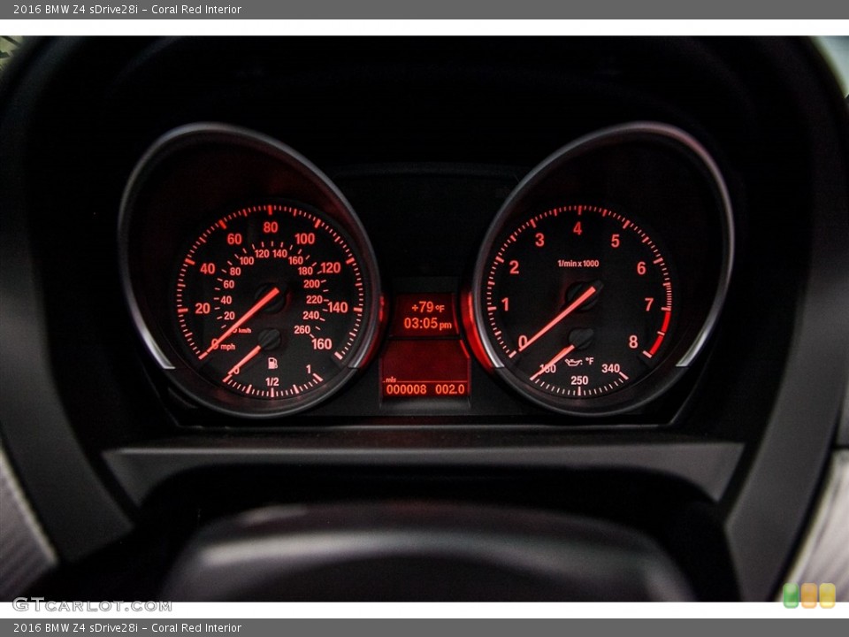 Coral Red Interior Gauges for the 2016 BMW Z4 sDrive28i #116347307