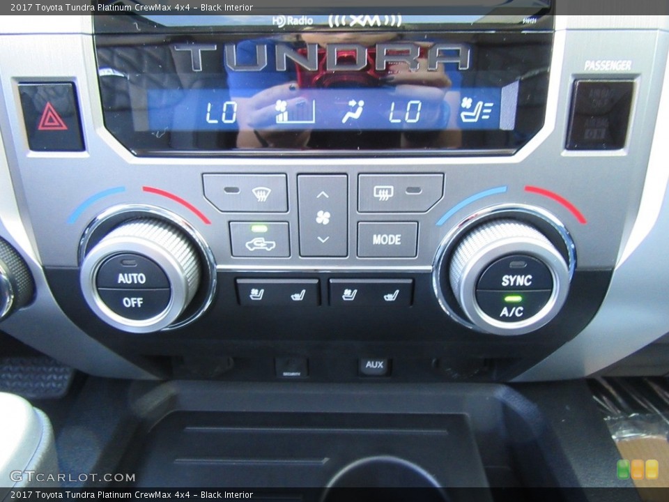 Black Interior Controls for the 2017 Toyota Tundra Platinum CrewMax 4x4 #116351198