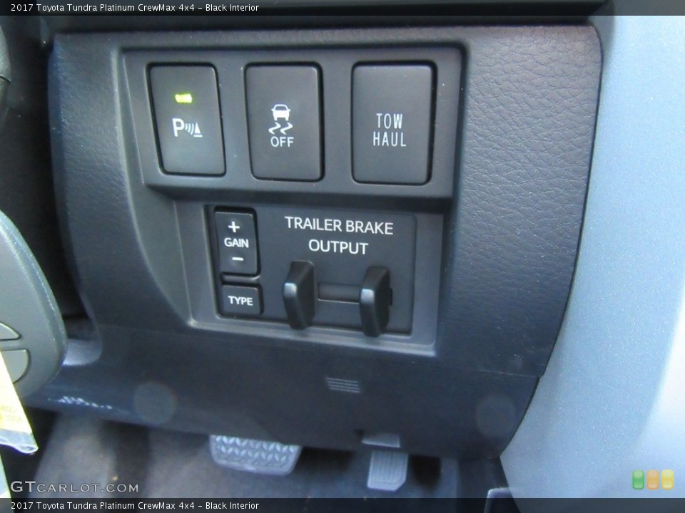 Black Interior Controls for the 2017 Toyota Tundra Platinum CrewMax 4x4 #116351261