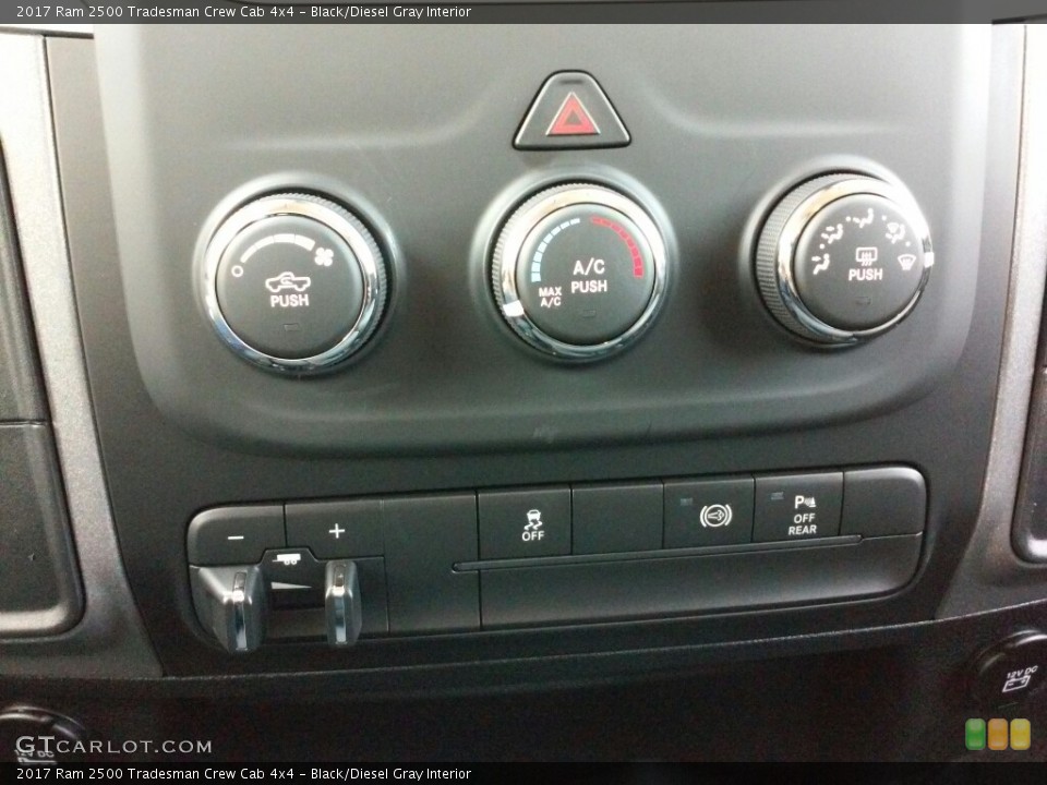 Black/Diesel Gray Interior Controls for the 2017 Ram 2500 Tradesman Crew Cab 4x4 #116355620