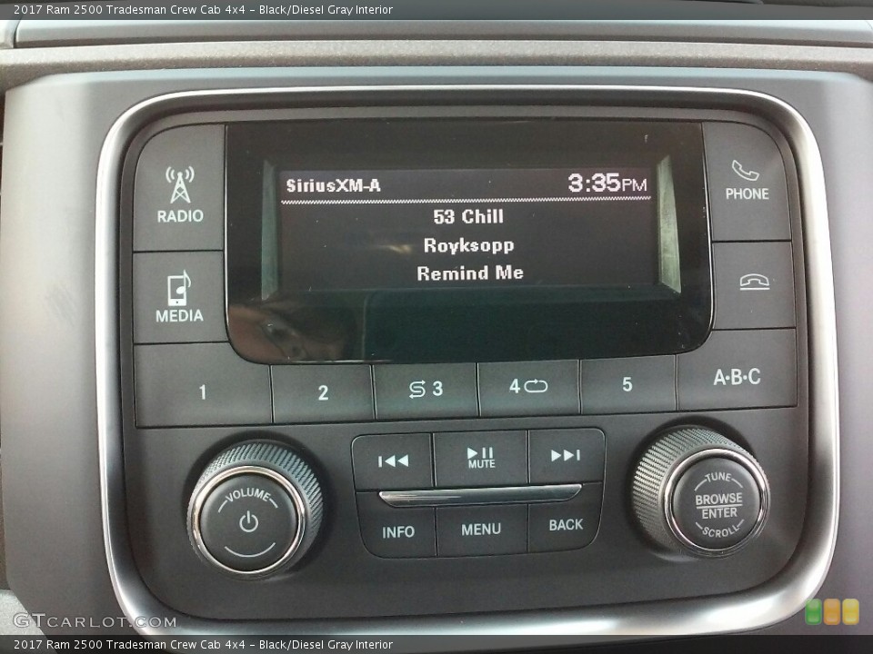 Black/Diesel Gray Interior Controls for the 2017 Ram 2500 Tradesman Crew Cab 4x4 #116355677