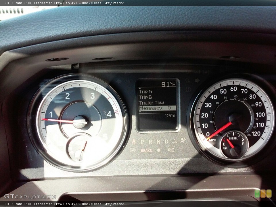 Black/Diesel Gray Interior Gauges for the 2017 Ram 2500 Tradesman Crew Cab 4x4 #116355773
