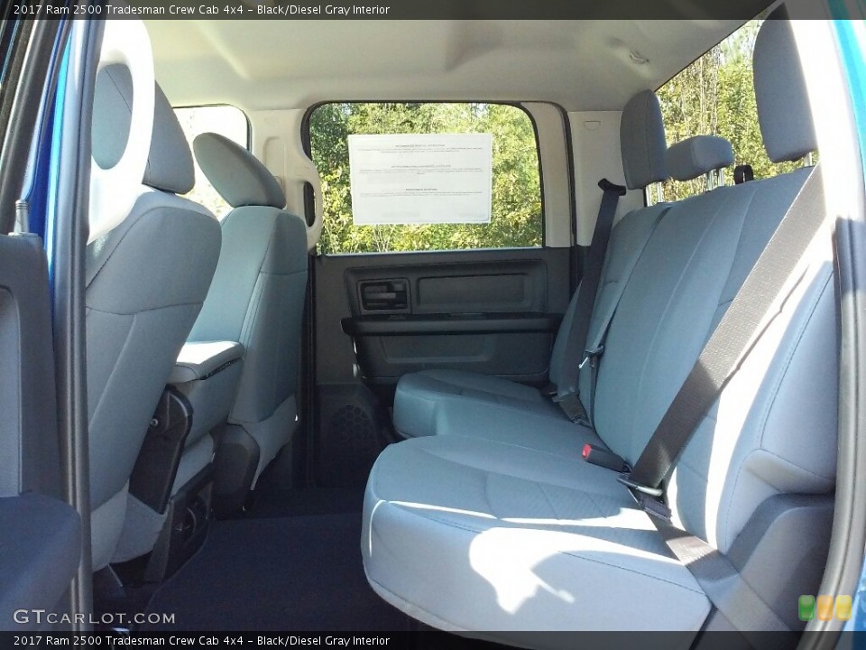 Black/Diesel Gray Interior Rear Seat for the 2017 Ram 2500 Tradesman Crew Cab 4x4 #116356016