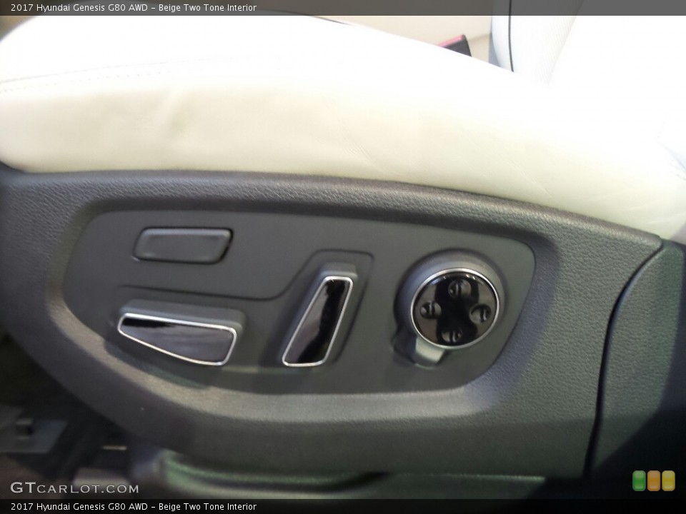 Beige Two Tone Interior Controls for the 2017 Hyundai Genesis G80 AWD #116356082