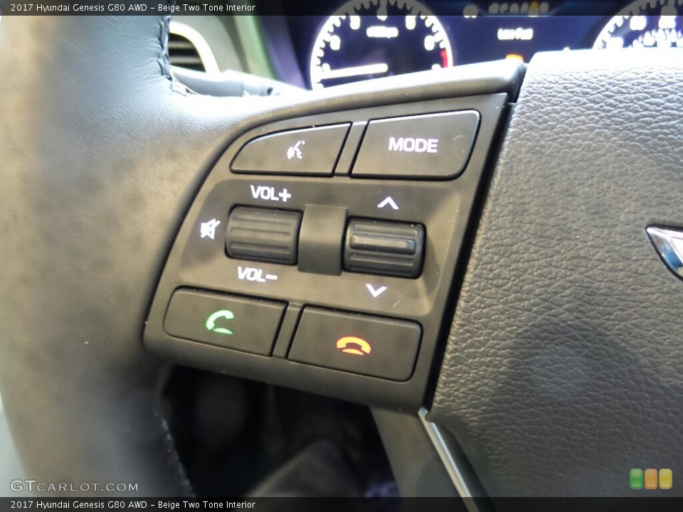 Beige Two Tone Interior Controls for the 2017 Hyundai Genesis G80 AWD #116356322