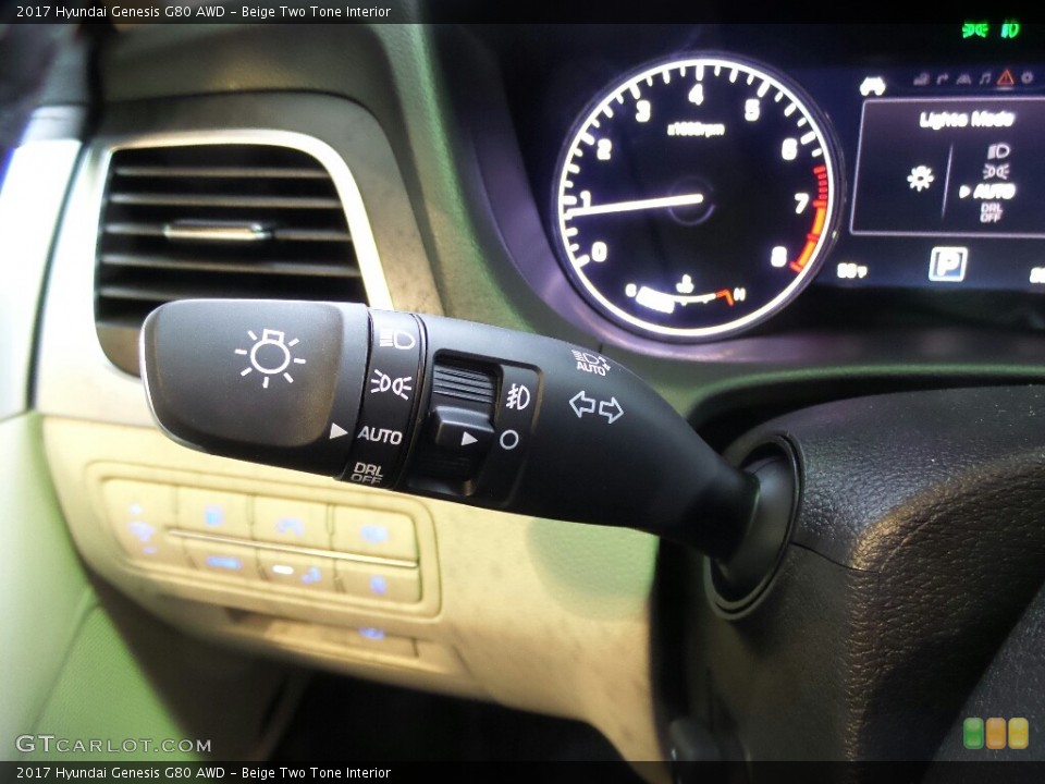 Beige Two Tone Interior Controls for the 2017 Hyundai Genesis G80 AWD #116356343