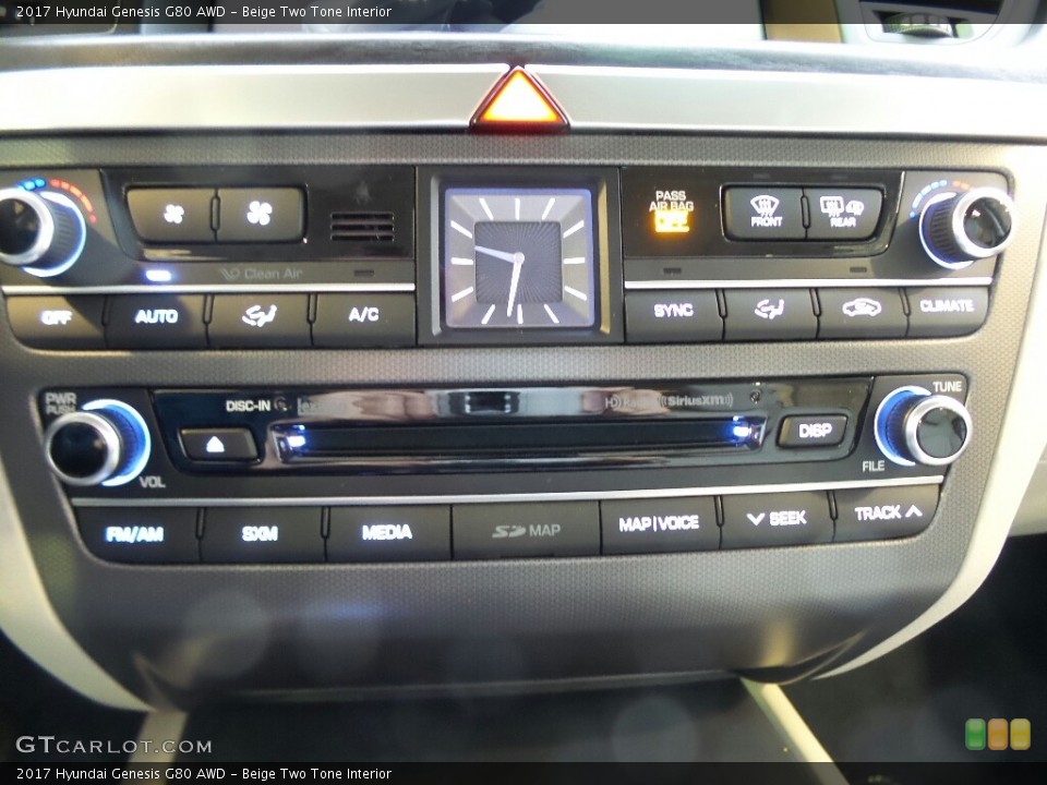 Beige Two Tone Interior Controls for the 2017 Hyundai Genesis G80 AWD #116356509