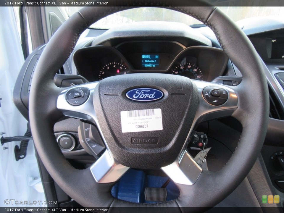 Medium Stone Interior Steering Wheel for the 2017 Ford Transit Connect XLT Van #116361749