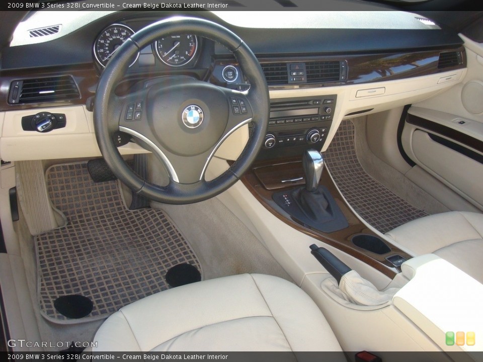 Cream Beige Dakota Leather Interior Photo for the 2009 BMW 3 Series 328i Convertible #116365196