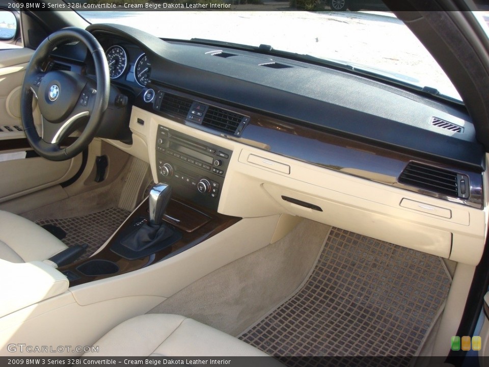 Cream Beige Dakota Leather Interior Dashboard for the 2009 BMW 3 Series 328i Convertible #116365304