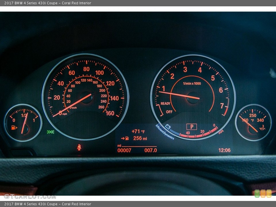 Coral Red Interior Gauges for the 2017 BMW 4 Series 430i Coupe #116371979