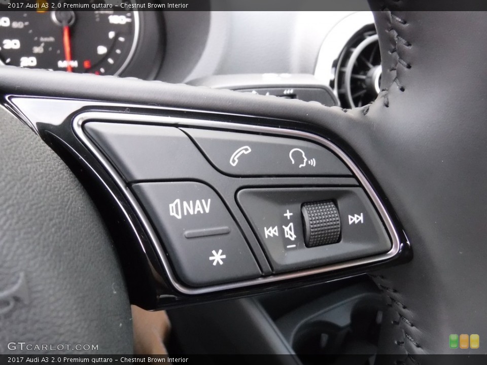 Chestnut Brown Interior Controls for the 2017 Audi A3 2.0 Premium quttaro #116376179