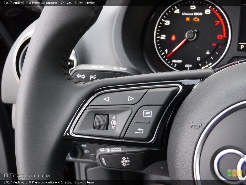 Chestnut Brown Interior Controls for the 2017 Audi A3 2.0 Premium quttaro #116376203