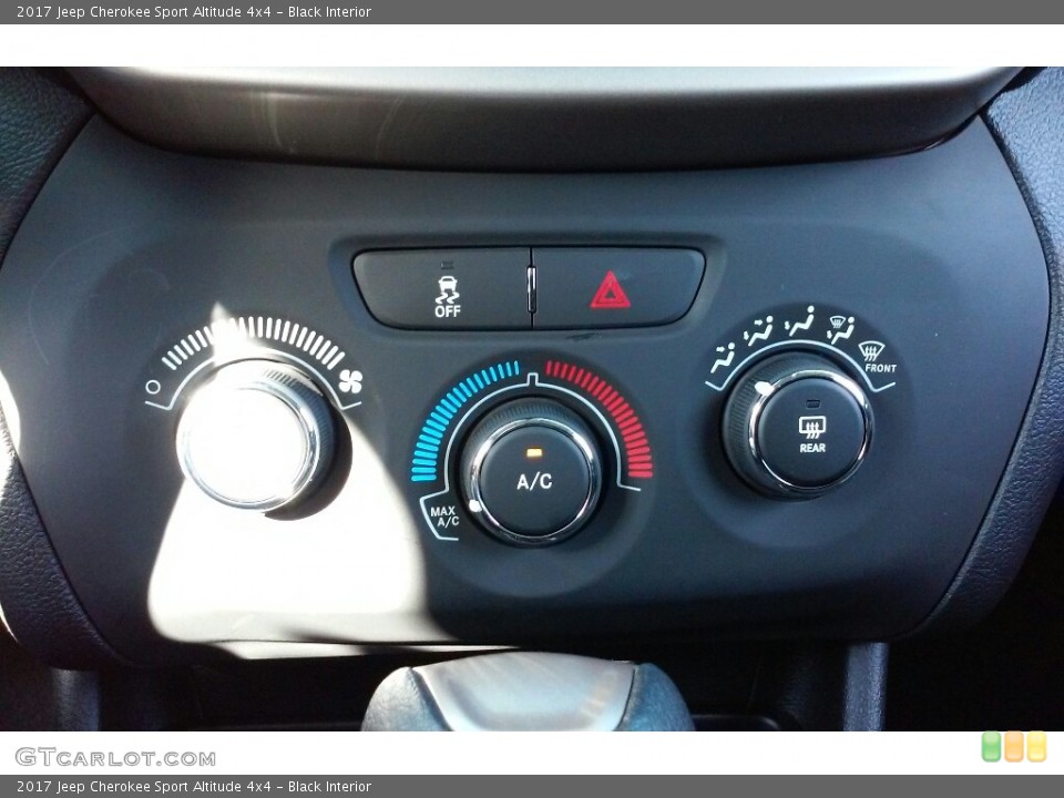 Black Interior Controls for the 2017 Jeep Cherokee Sport Altitude 4x4 #116381027