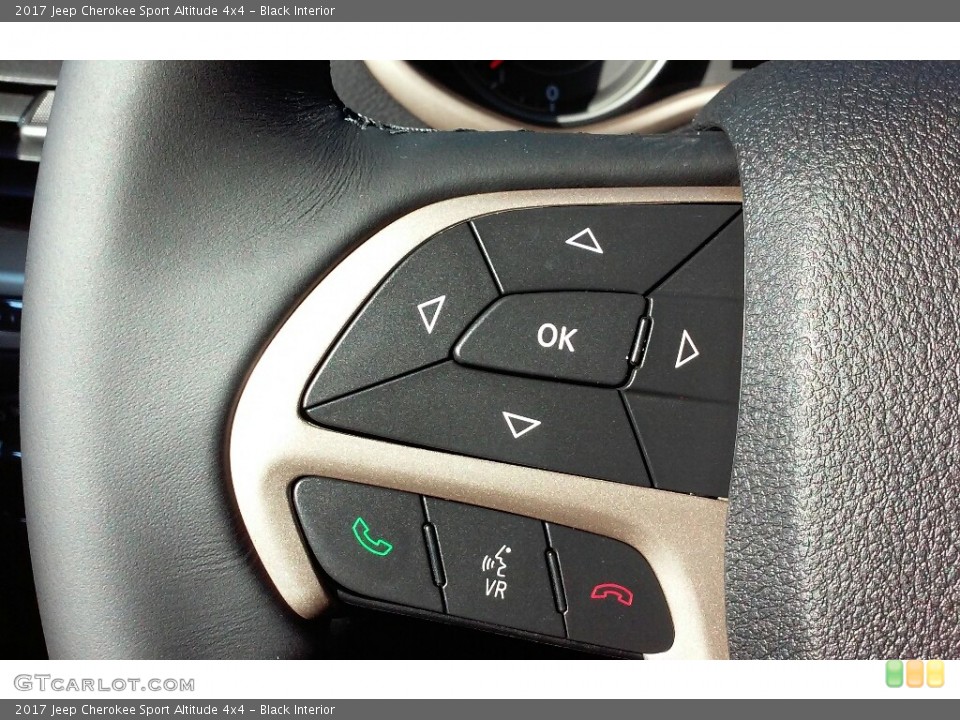 Black Interior Controls for the 2017 Jeep Cherokee Sport Altitude 4x4 #116381129