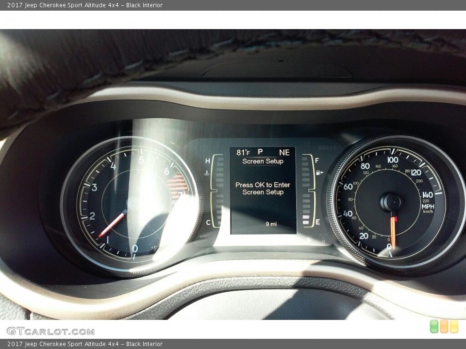 Black Interior Gauges for the 2017 Jeep Cherokee Sport Altitude 4x4 #116381156