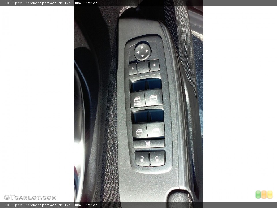 Black Interior Controls for the 2017 Jeep Cherokee Sport Altitude 4x4 #116381174