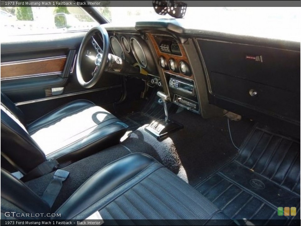 Black Interior Photo for the 1973 Ford Mustang Mach 1 Fastback #116382707