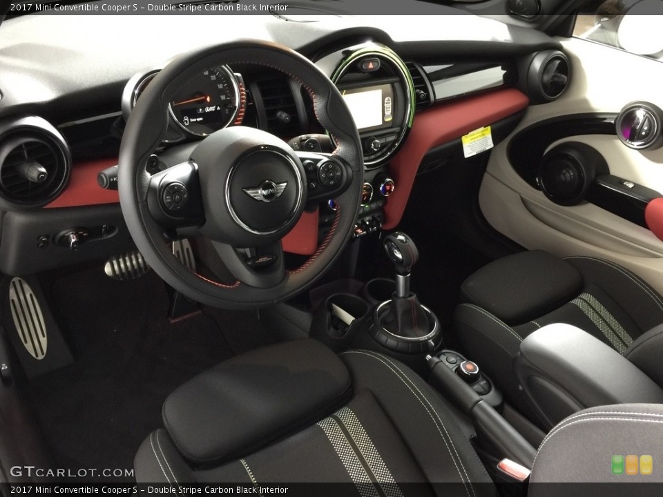 Double Stripe Carbon Black Interior Photo for the 2017 Mini Convertible Cooper S #116388344